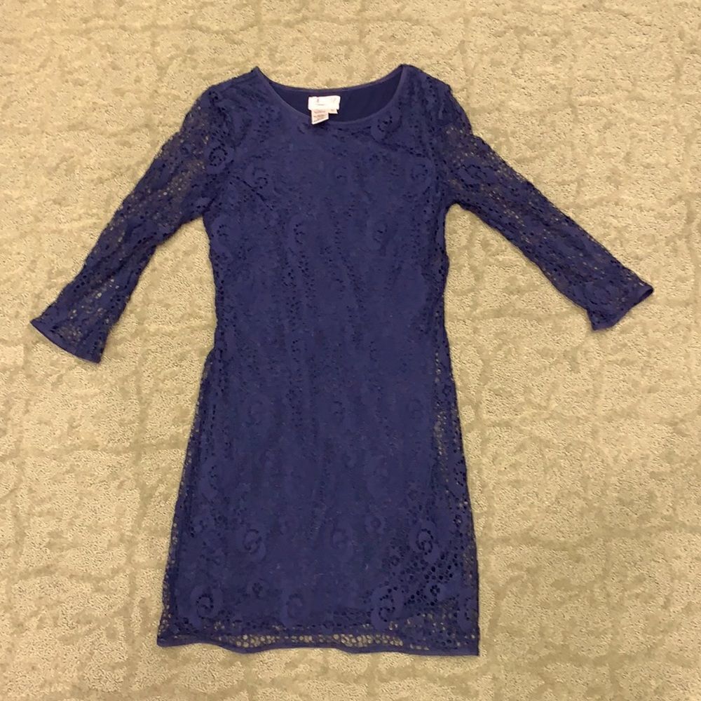 MSSP Navy XS Lace 3/4 sleeved Dress